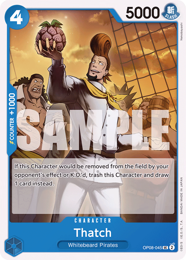 Thatch One Piece card (OP08-045, Two Legends)