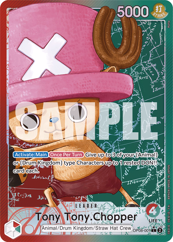 Tony Tony.Chopper (Parallel) One Piece card (OP08-001, Two Legends)