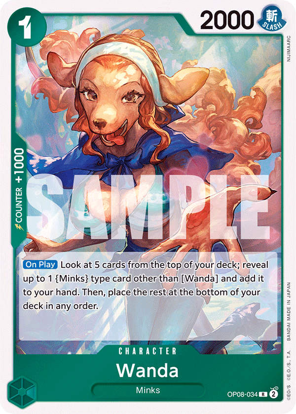 Wanda One Piece card (OP08-034, Two Legends)