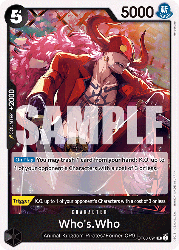 Who's.Who One Piece card (OP08-091, Two Legends)