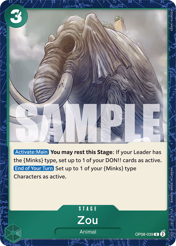 Zou One Piece card (OP08-039, Two Legends)