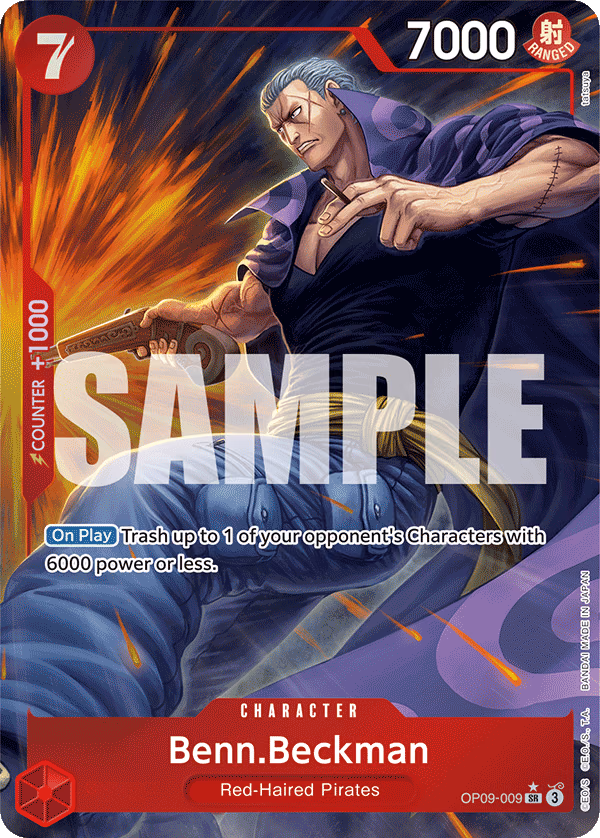Benn.Beckman (Parallel) One Piece card (OP09-009, Emperors in the New World)