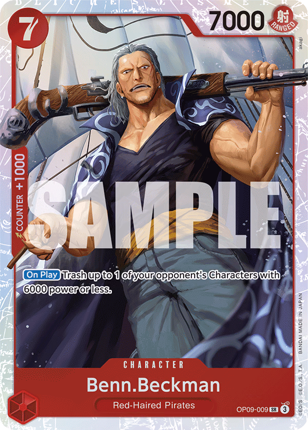 Benn.Beckman One Piece card (OP09-009, Emperors in the New World)