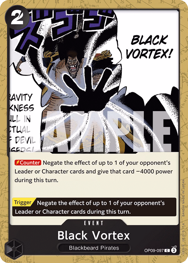 Black Vortex One Piece card (OP09-097, Emperors in the New World)
