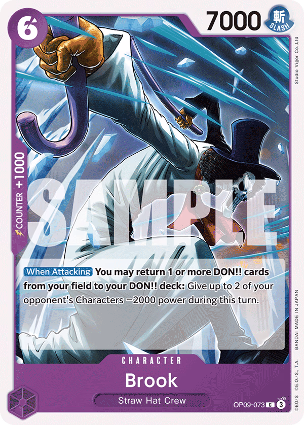 Brook One Piece card (OP09-073, Emperors in the New World)