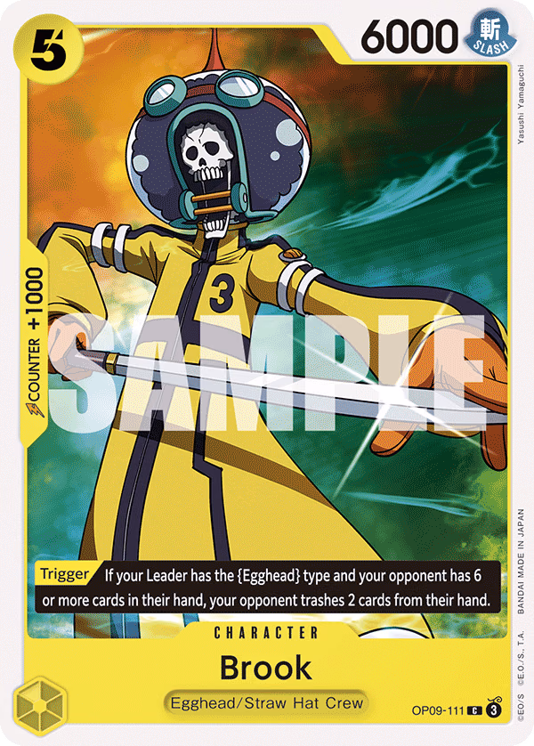 Brook One Piece card (OP09-111, Emperors in the New World)