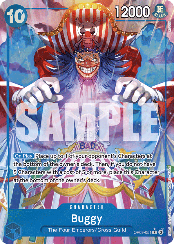 Buggy (Wanted Poster) One Piece card (OP09-051, Emperors in the New World)