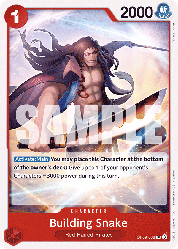 Building Snake One Piece card (OP09-008, Emperors in the New World)