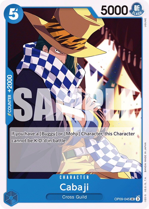 Cabaji One Piece card (OP09-045, Emperors in the New World)