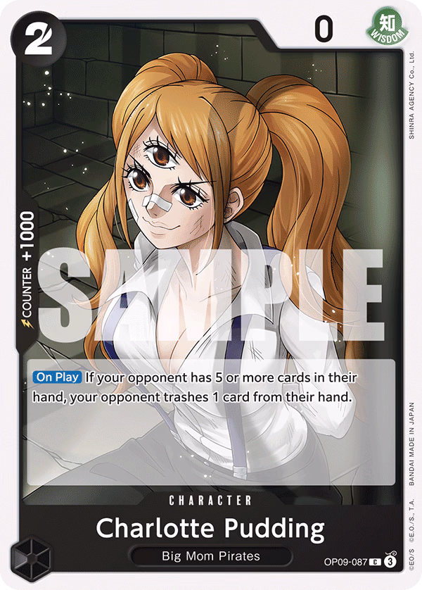 Charlotte Pudding One Piece card (OP09-087, Emperors in the New World)