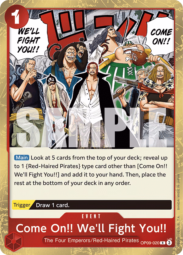Come On!! We'll Fight You!! One Piece card (OP09-020, Emperors in the New World)