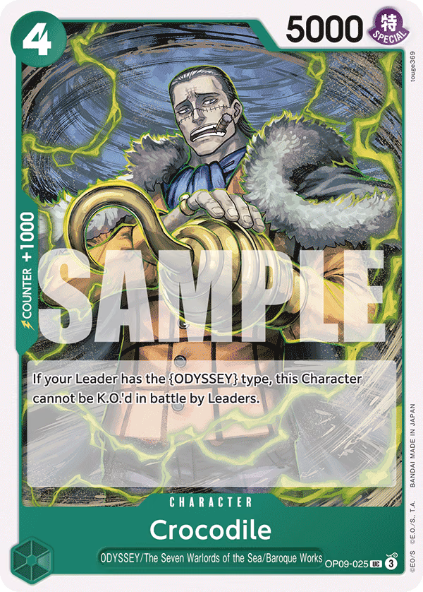 Crocodile One Piece card (OP09-025, Emperors in the New World)