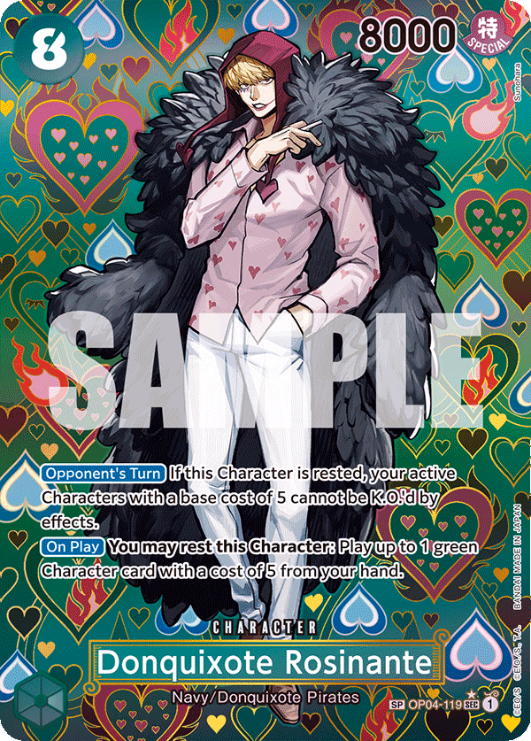 Donquixote Rosinante (SP Card) One Piece card (OP04-119, Emperors in the New World)