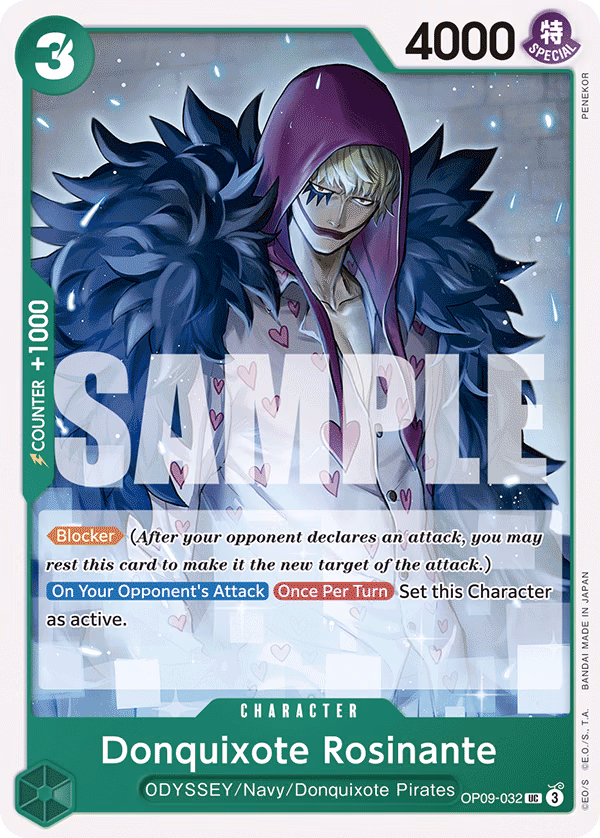 Donquixote Rosinante One Piece card (OP09-032, Emperors in the New World)
