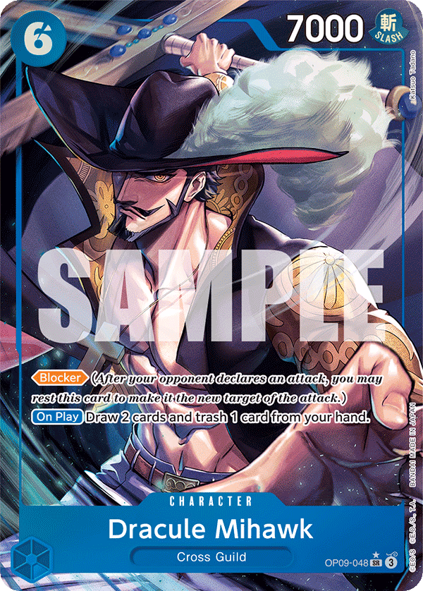Dracule Mihawk (Parallel) One Piece card (OP09-048, Emperors in the New World)