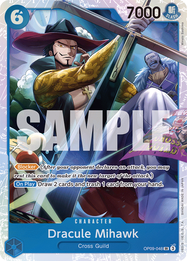 Dracule Mihawk One Piece card (OP09-048, Emperors in the New World)