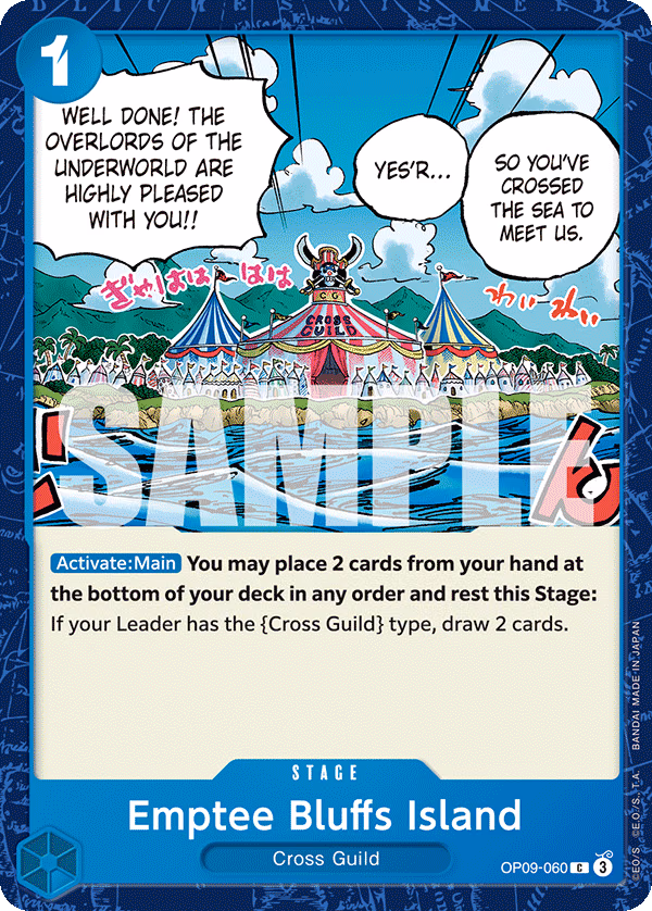 Emptee Bluffs Island One Piece card (OP09-060, Emperors in the New World)