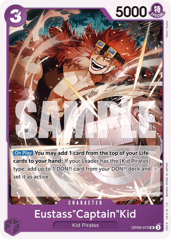 Eustass"Captain"Kid One Piece card (OP09-075, Emperors in the New World)
