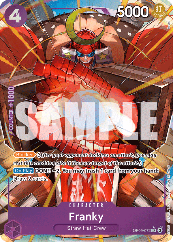 Franky (Parallel) One Piece card (OP09-072, Emperors in the New World)