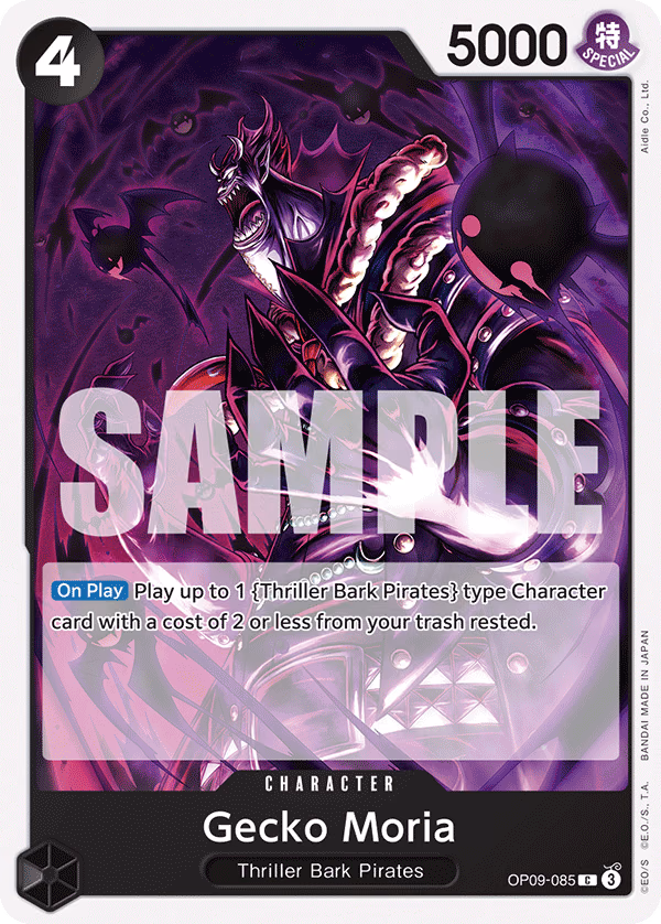 Gecko Moria One Piece card (OP09-085, Emperors in the New World)