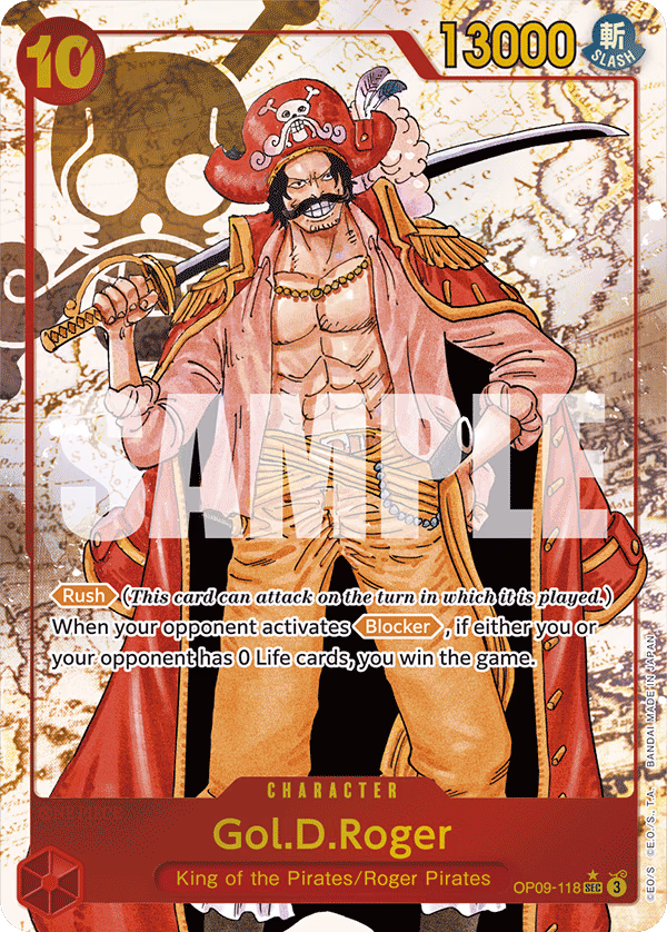 Gol.D.Roger (Alternate Art) One Piece card (OP09-118, Emperors in the New World)