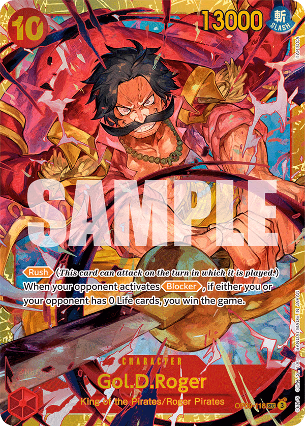 Gol.D.Roger One Piece card (OP09-118, Emperors in the New World)