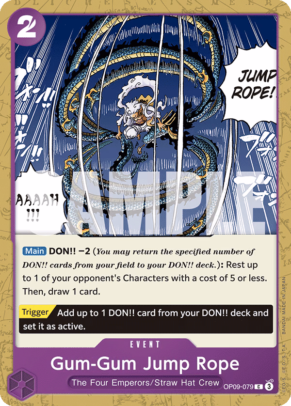 Gum-Gum Jump Rope One Piece card (OP09-079, Emperors in the New World)