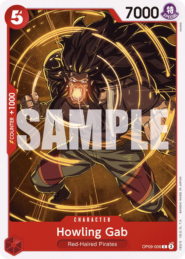 Howling Gab One Piece card (OP09-006, Emperors in the New World)