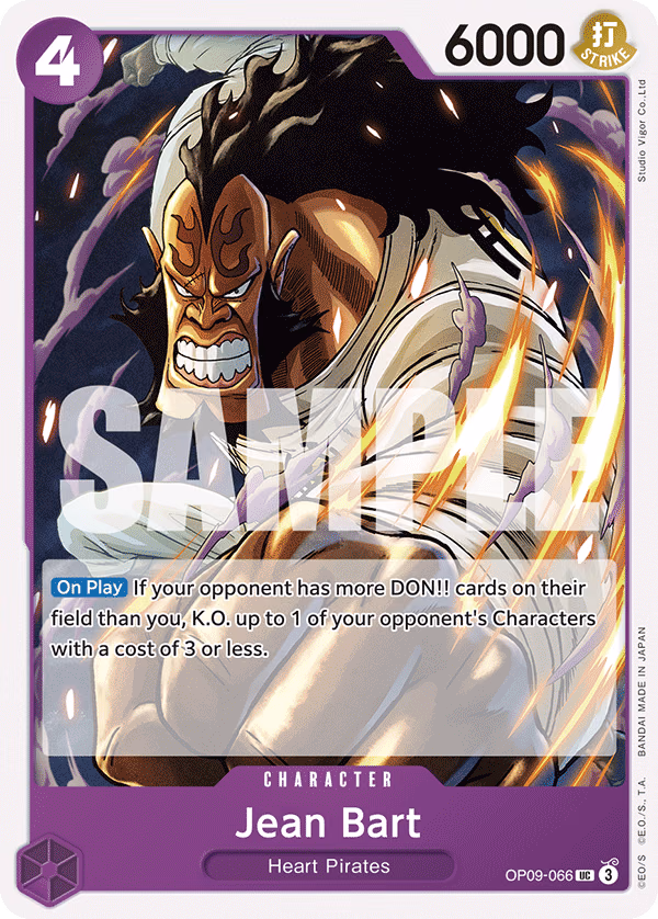 Jean Bart One Piece card (OP09-066, Emperors in the New World)