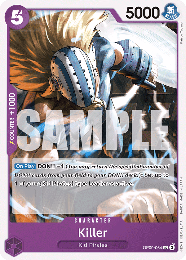 Killer One Piece card (OP09-064, Emperors in the New World)
