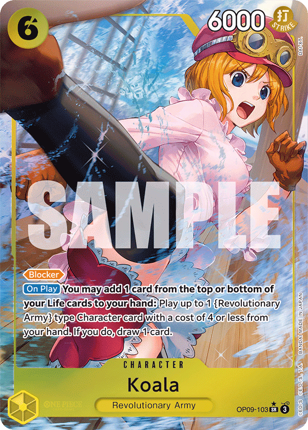 Koala (Parallel) One Piece card (OP09-103, Emperors in the New World)