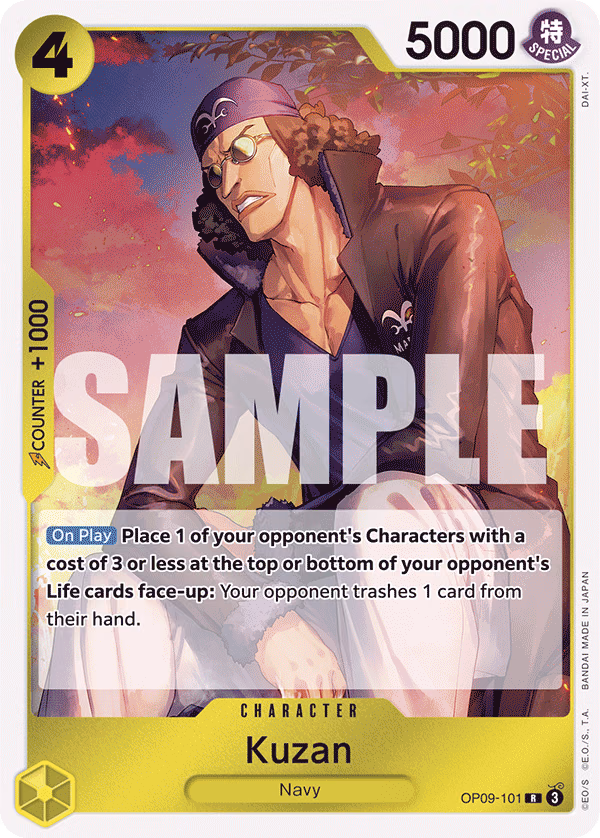 Kuzan One Piece card (OP09-101, Emperors in the New World)