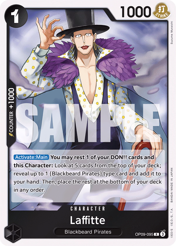 Laffitte One Piece card (OP09-095, Emperors in the New World)