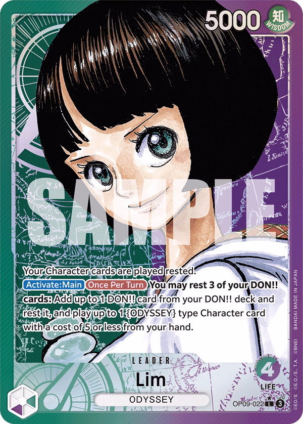 Lim (Parallel) One Piece card (OP09-022, Emperors in the New World)