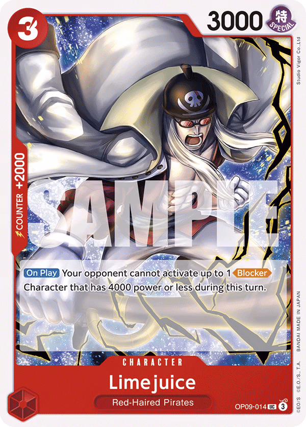Limejuice One Piece card (OP09-014, Emperors in the New World)