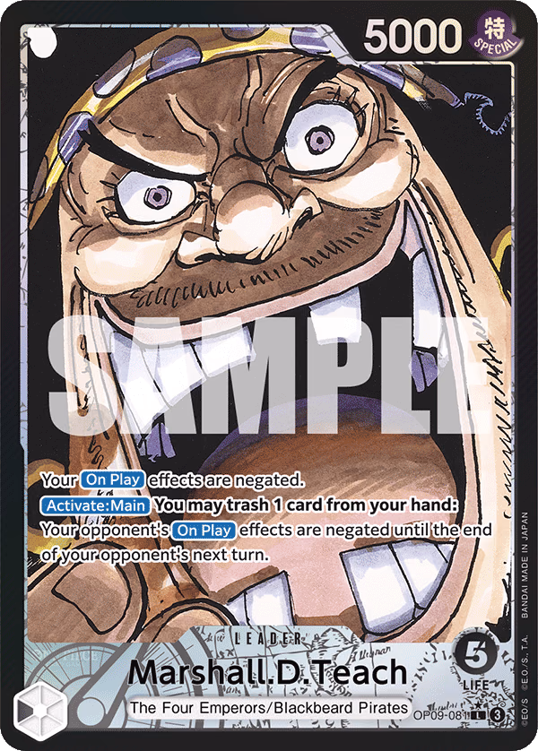 Marshall.D.Teach (Parallel) One Piece card (OP09-081, Emperors in the New World)