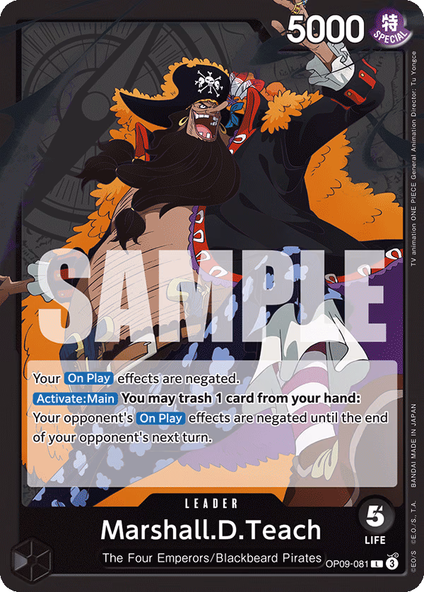 Marshall.D.Teach One Piece card (OP09-081, Emperors in the New World)