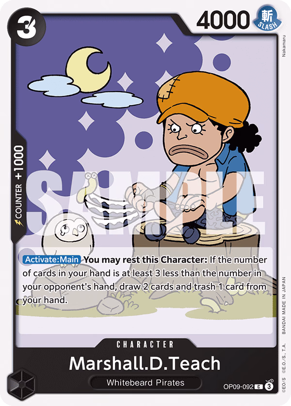 Marshall.D.Teach One Piece card (OP09-092, Emperors in the New World)