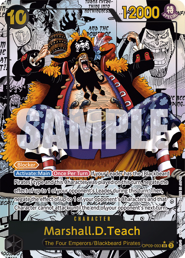 Marshall.D.Teach (Alternate Art) One Piece card (OP09-093, Emperors in the New World)