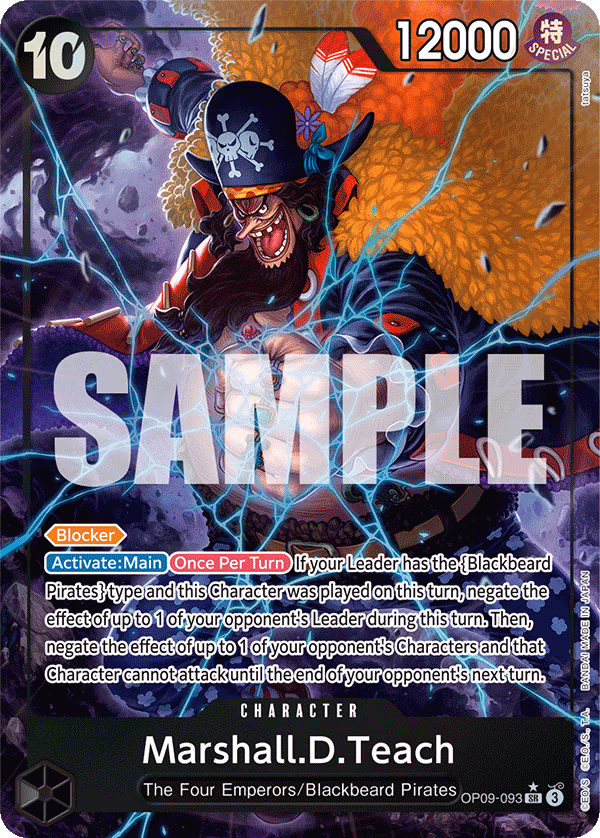 Marshall.D.Teach (Wanted Poster) One Piece card (OP09-093, Emperors in the New World)