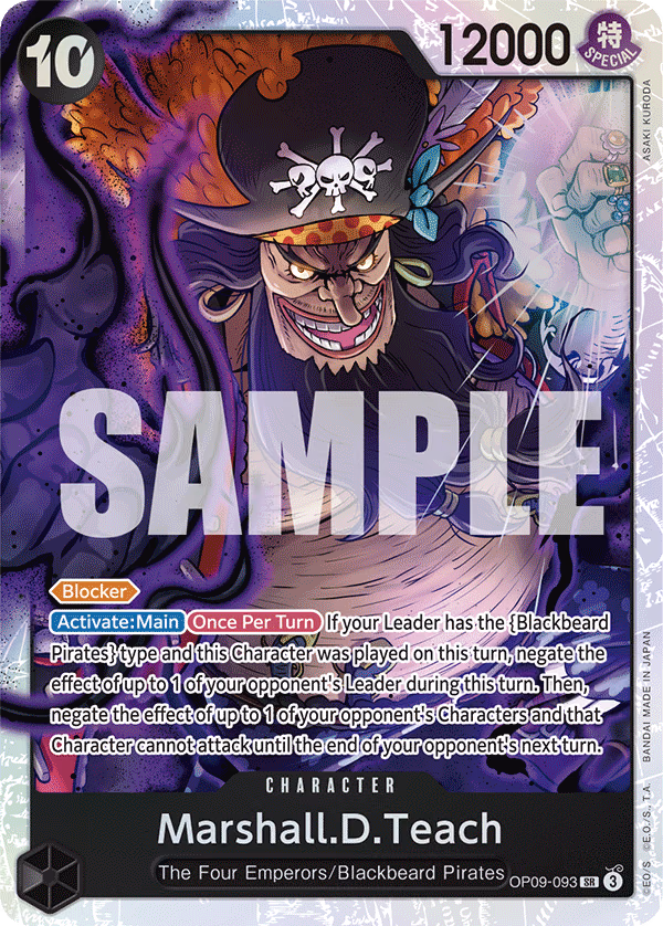 Marshall.D.Teach One Piece card (OP09-093, Emperors in the New World)
