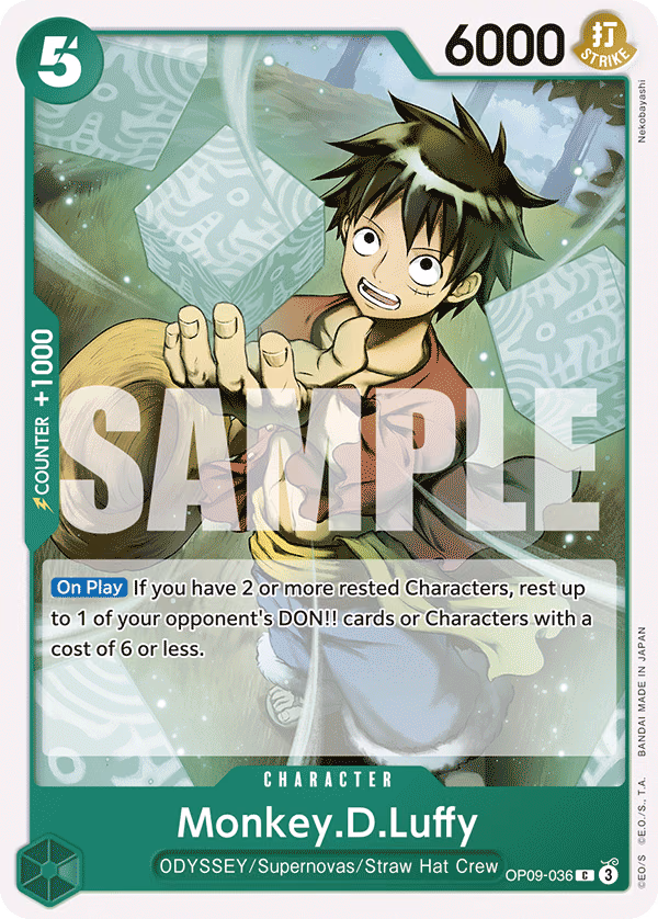 Monkey.D.Luffy One Piece card (OP09-036, Emperors in the New World)