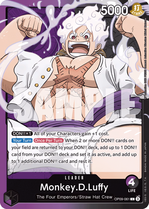 Monkey.D.Luffy One Piece card (OP09-061, Emperors in the New World)