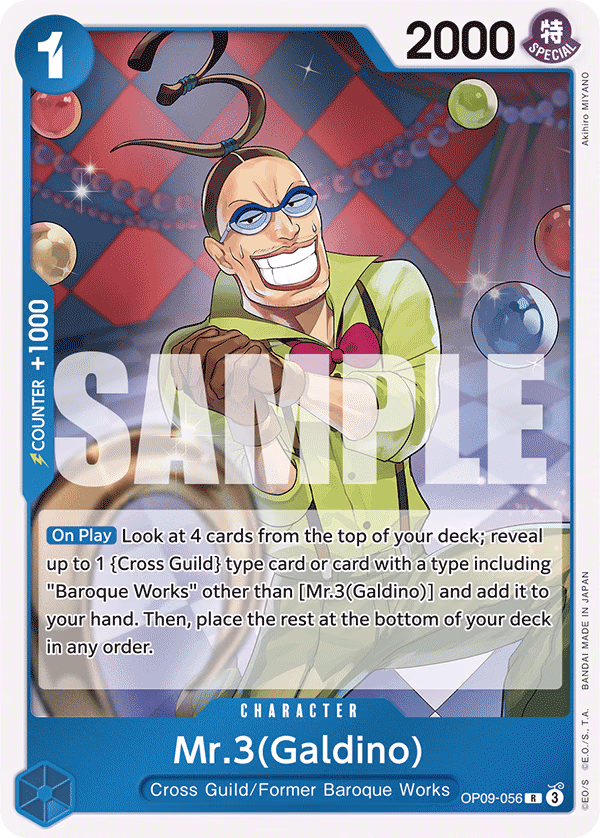 Mr.3(Galdino) One Piece card (OP09-056, Emperors in the New World)