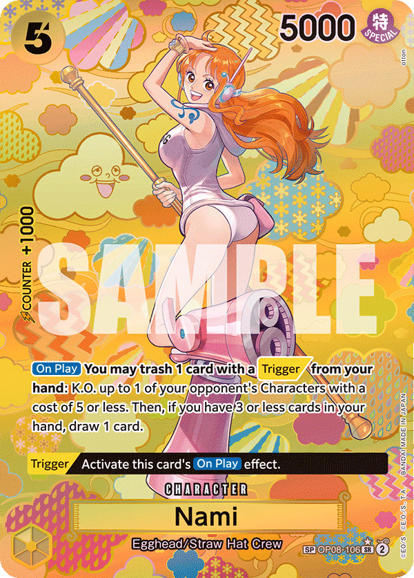 Nami (SP Card) One Piece card (OP08-106, Emperors in the New World)