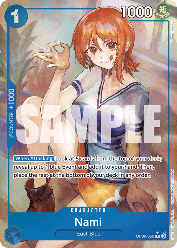 Nami (Parallel) One Piece card (OP09-050, Emperors in the New World)