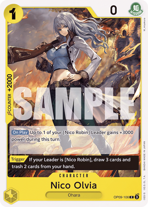 Nico Olvia One Piece card (OP09-106, Emperors in the New World)