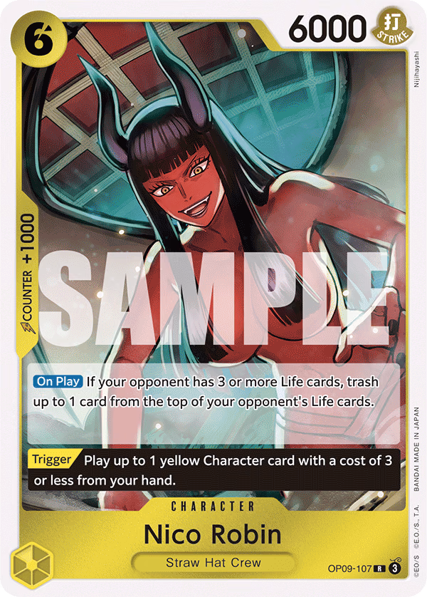 Nico Robin One Piece card (OP09-107, Emperors in the New World)