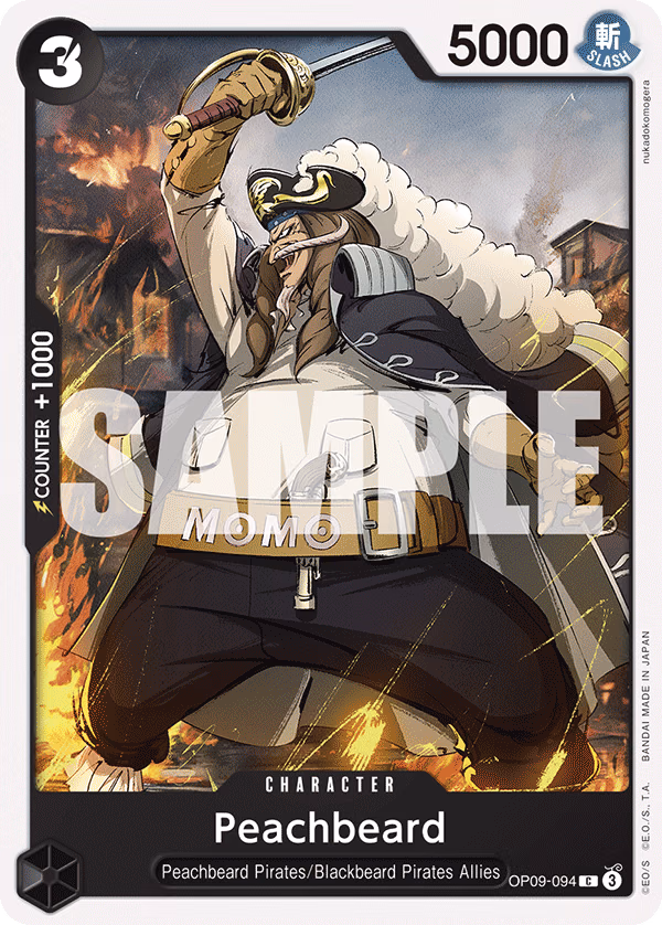 Peachbeard One Piece card (OP09-094, Emperors in the New World)