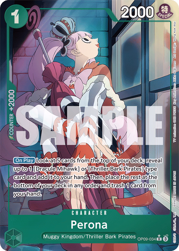 Perona (Parallel) One Piece card (OP09-034, Emperors in the New World)
